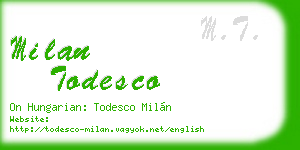 milan todesco business card